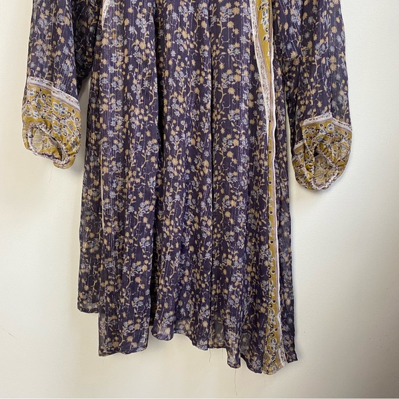 Free People Melody Laughter LS Midi Floral Short Dress - Picture 5 of 5